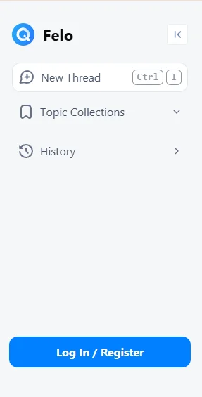 Felo ai chat history area