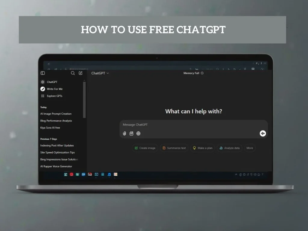 how to use free chatgpt
